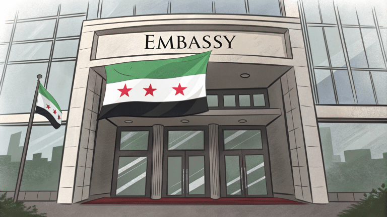 El mapa de las misiones diplomáticas de Siria en el mundo