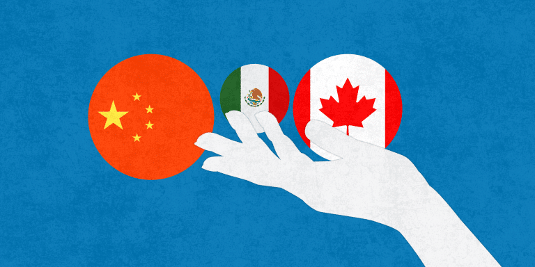 El efecto de los aranceles de Trump en China, México y Canadá