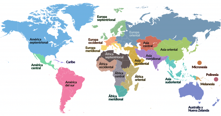 ¿Cómo divide el mundo la ONU?